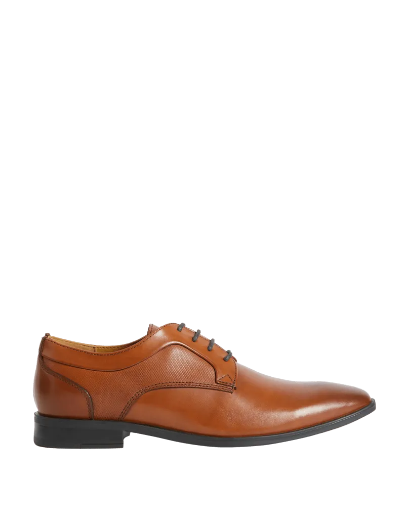 Leather Textured Derby Shoes