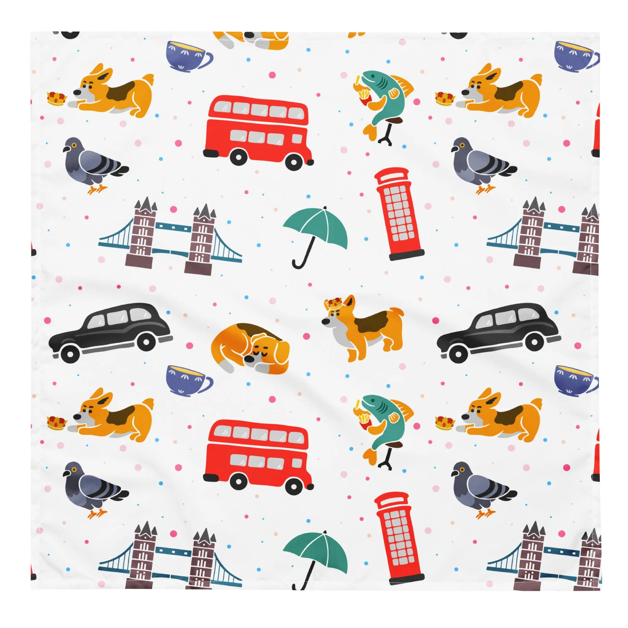 London Doodles - All Over Print - Dog Bandana