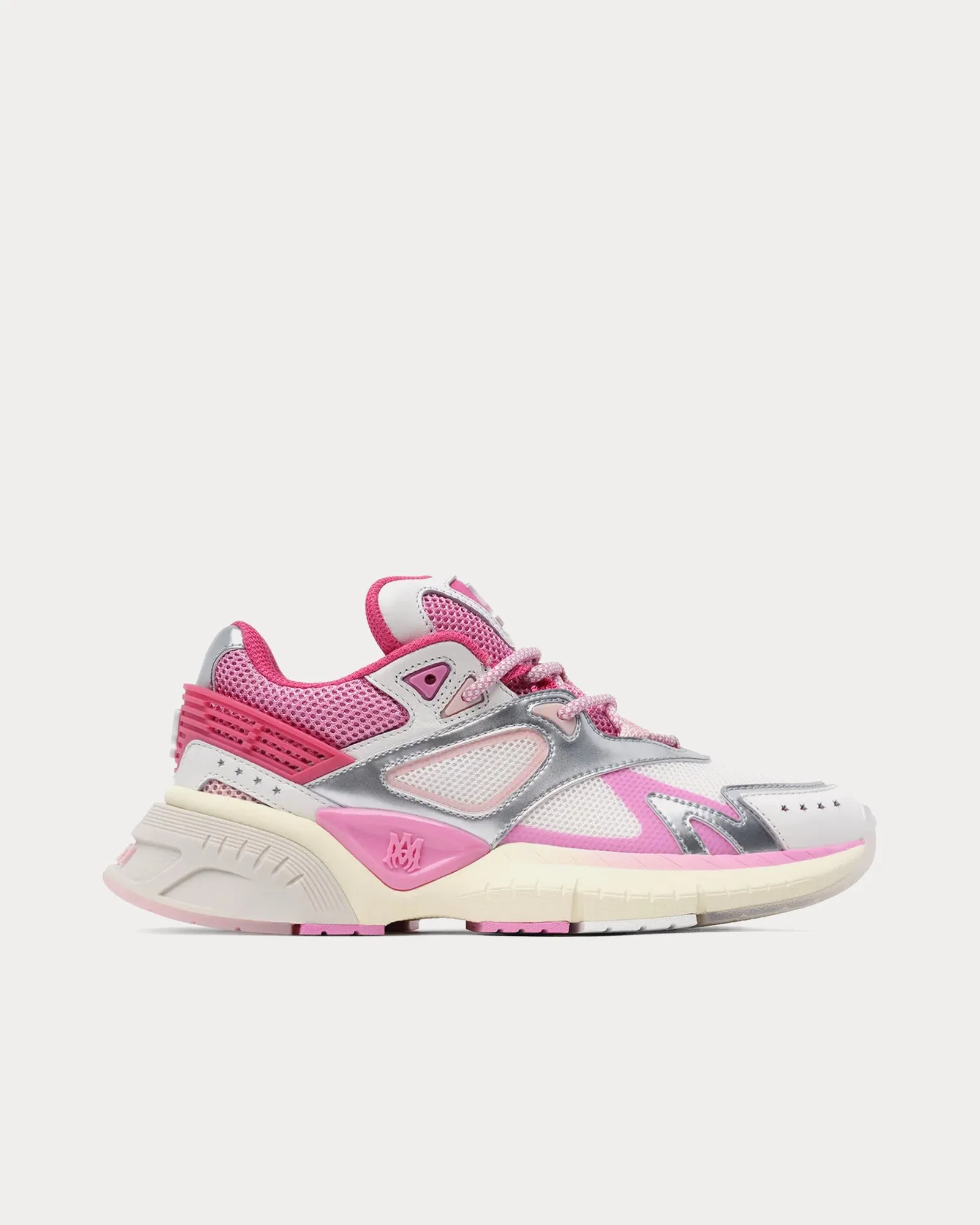 MA Runner Fuchsia Pink / White / Silver Low Top Sneakers