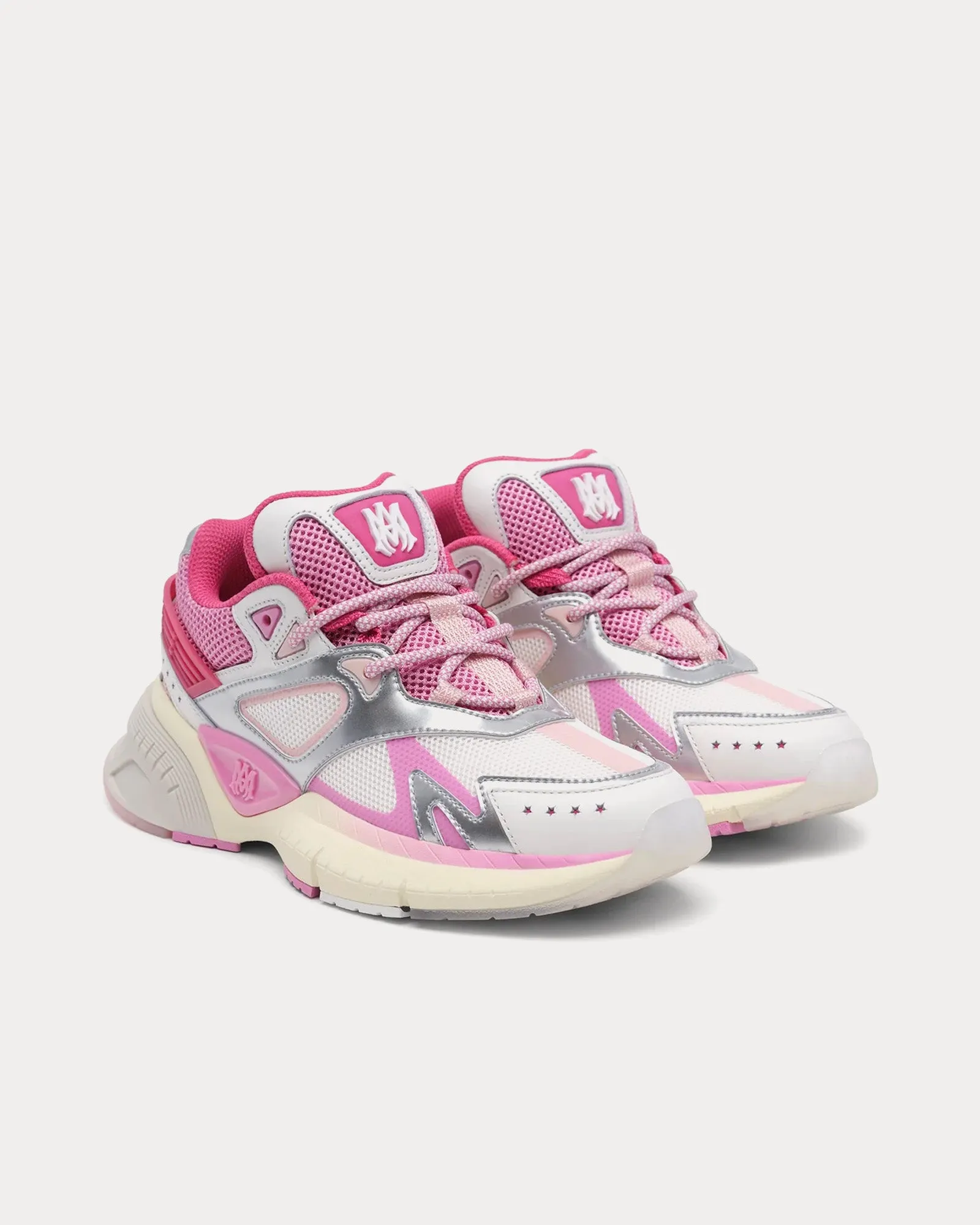 MA Runner Fuchsia Pink / White / Silver Low Top Sneakers
