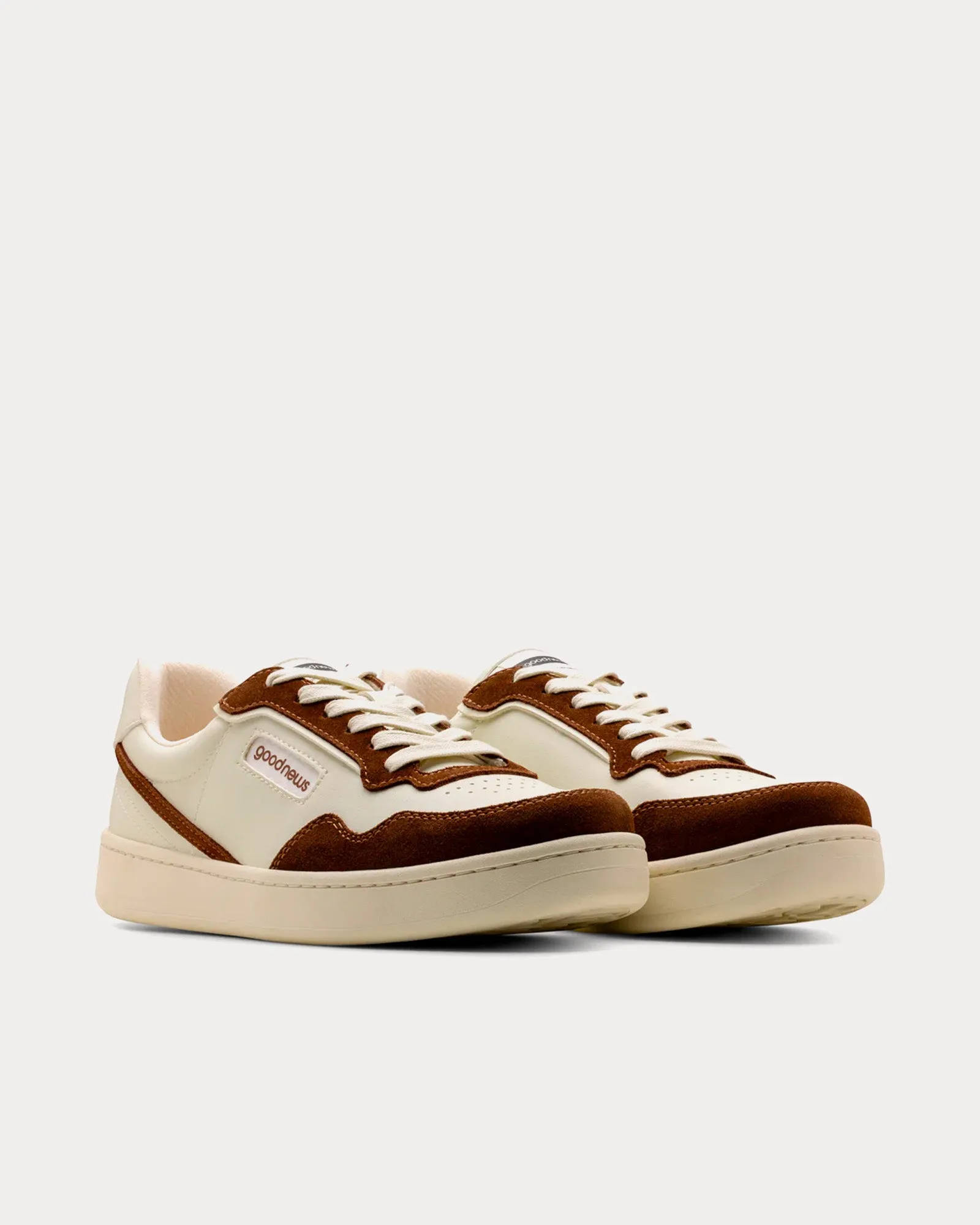 Mack White / Brown Low Top Sneakers