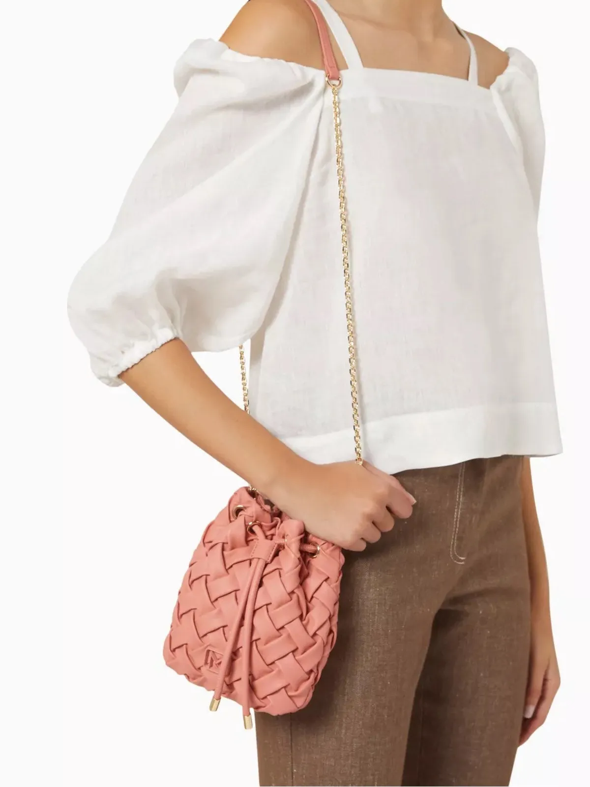 Marella Bouquet Bucket Bag in Faux Leather