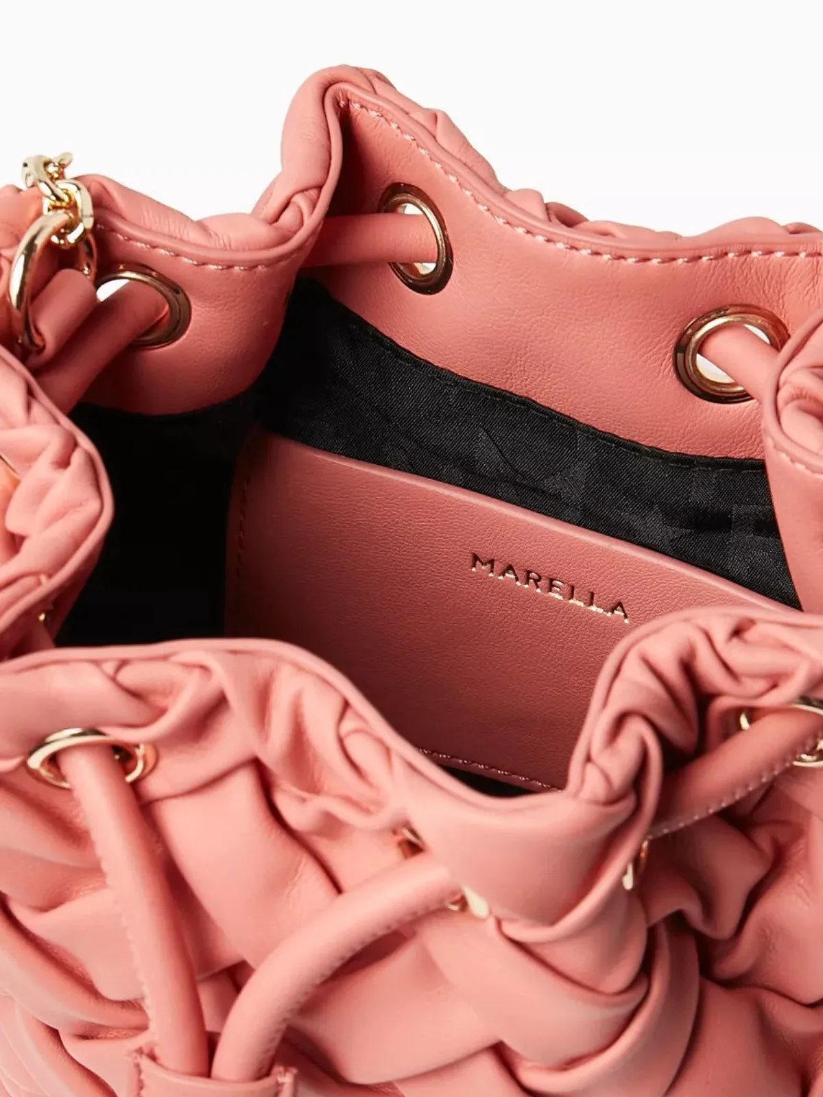 Marella Bouquet Bucket Bag in Faux Leather