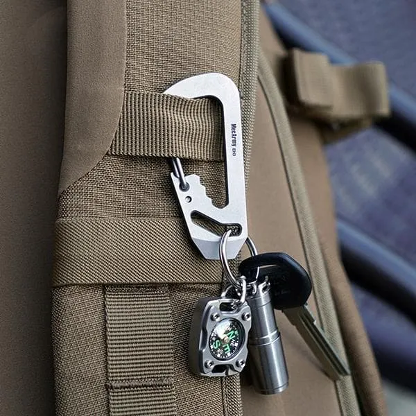 MecArmy EH3 Multifunctional EDC Carabiner * Keychain Pry bar  Wrench  Bottle opener