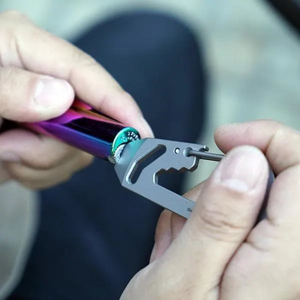 MecArmy EH3 Multifunctional EDC Carabiner * Keychain Pry bar  Wrench  Bottle opener