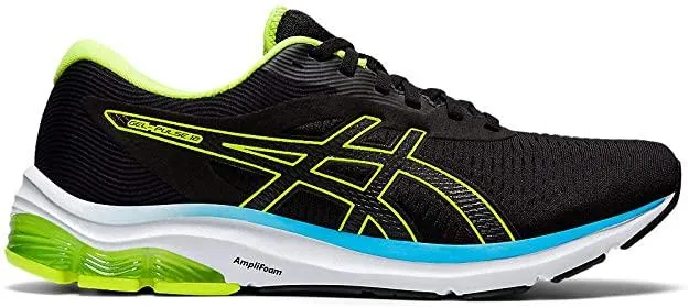 Men's Asics Gel-Pulse 12, Black/Hazard Green, 13 D Medium
