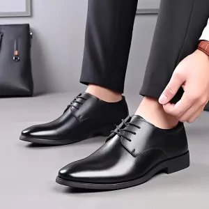 Men's Elegant Jelly Glue Upper Material Dress Shoes PU Insole