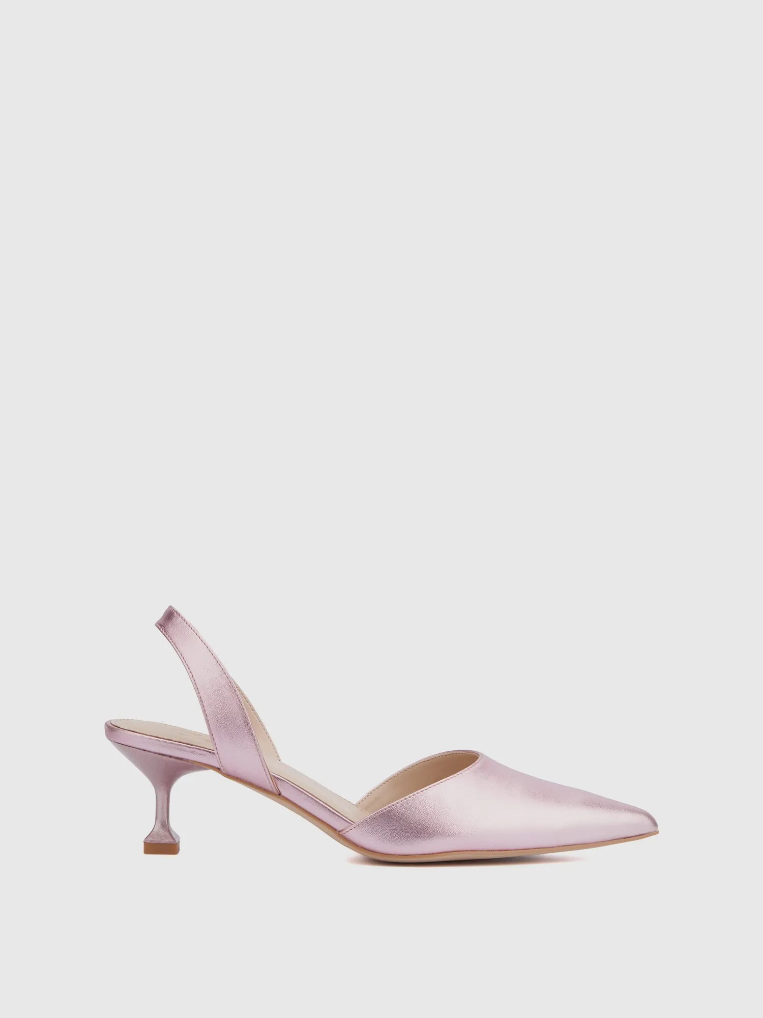 Metallic Kitten Heel Pump