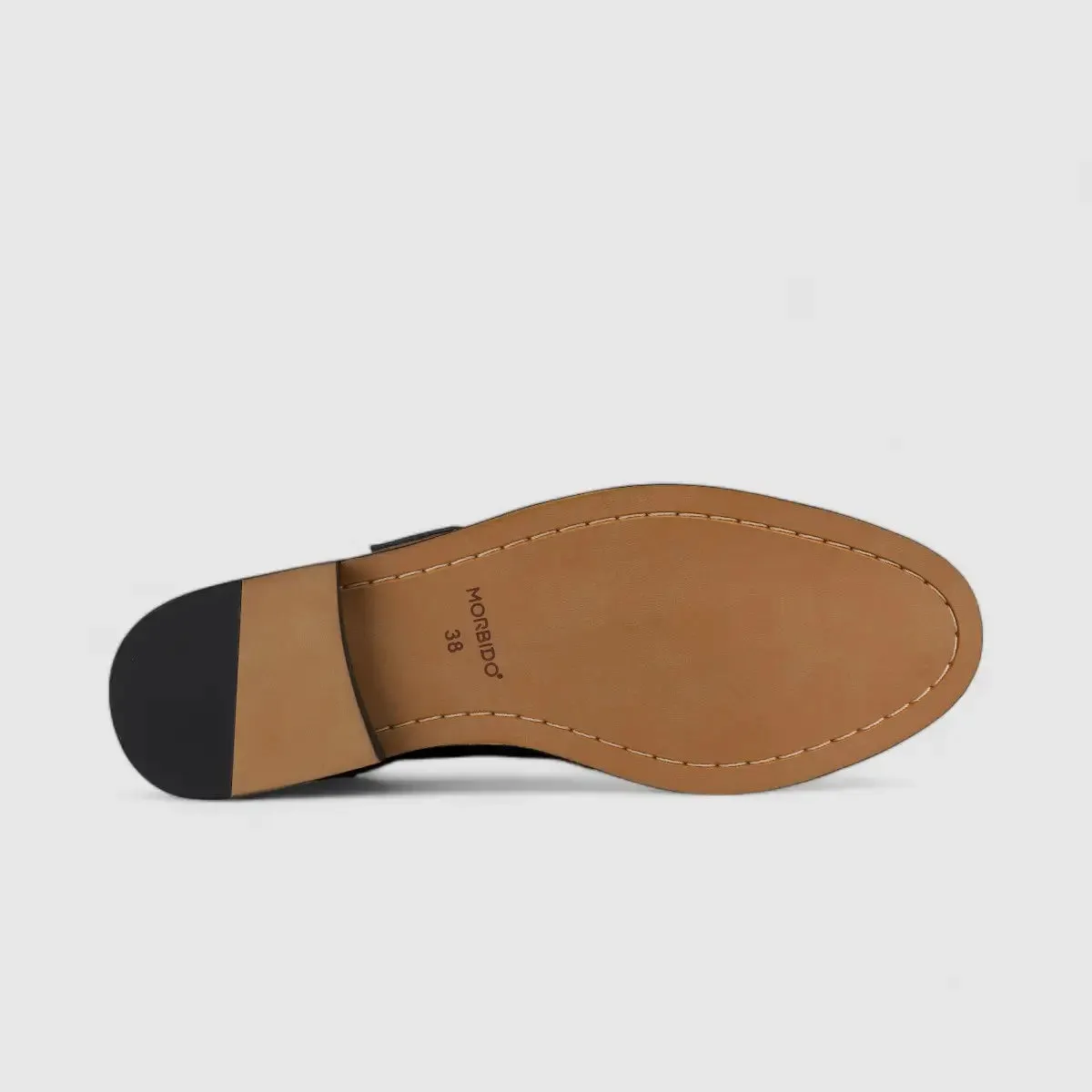 Morbido Leather Moc Pump Loafer Black NSH500-15