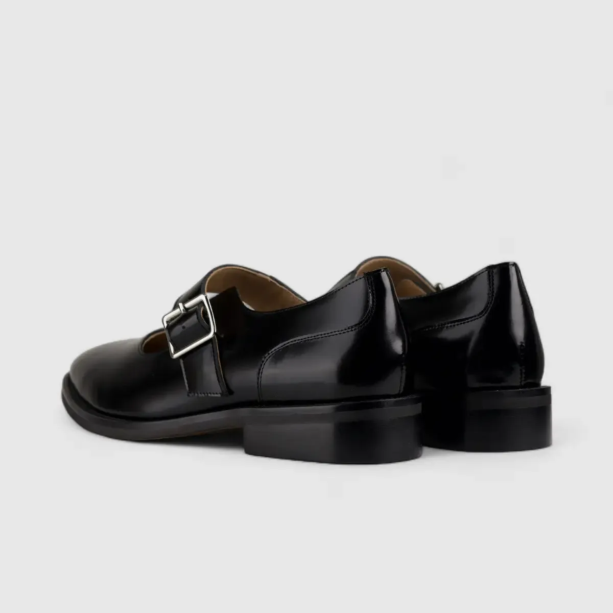 Morbido Leather Moc Pump Loafer Black NSH500-15
