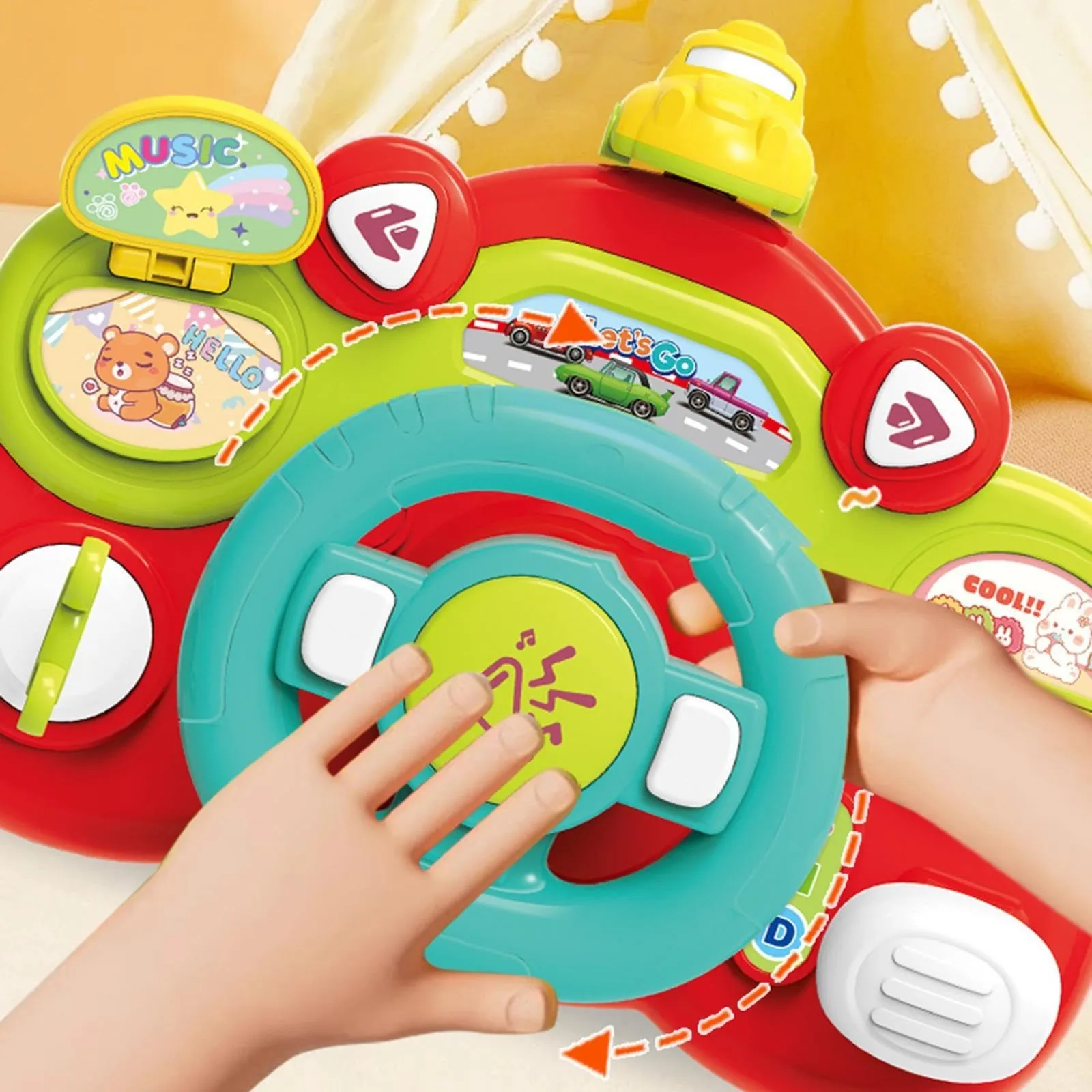 Multifunctional Activity Steering Wheel Pretend Play - 180