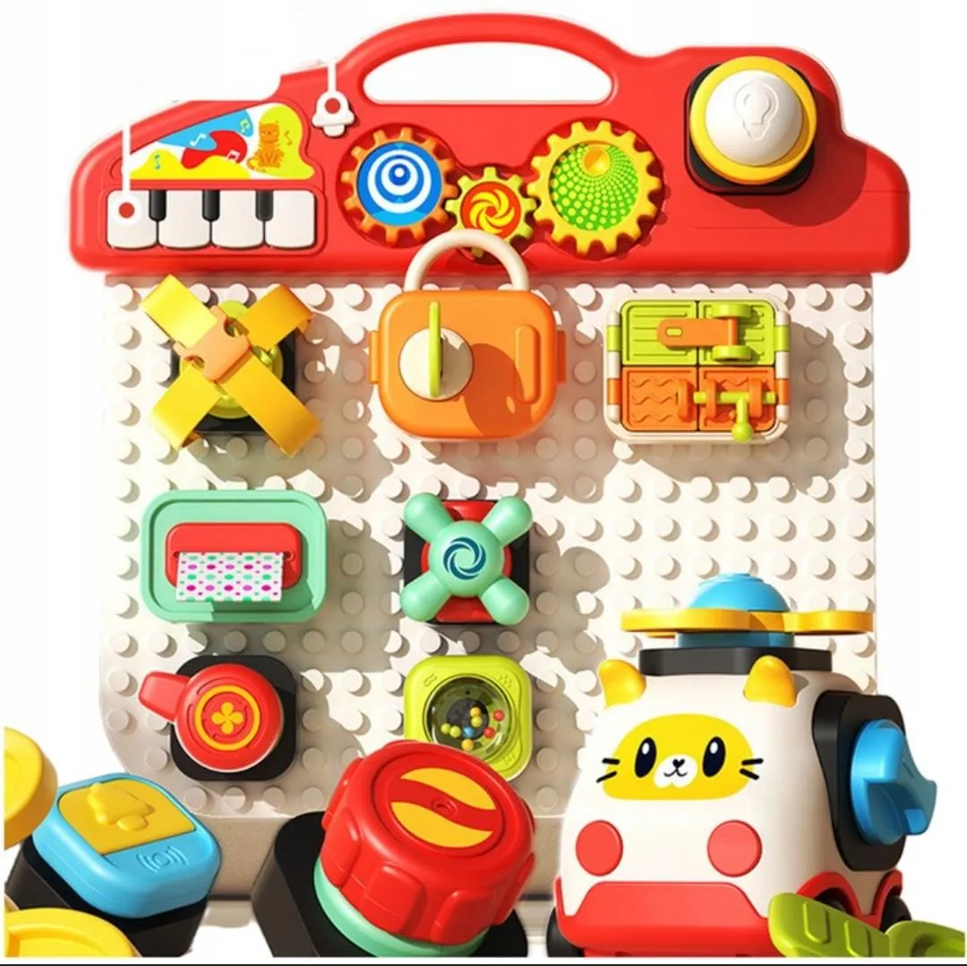 Multifunctional Early Education Busy Activity Blocks Board - 081