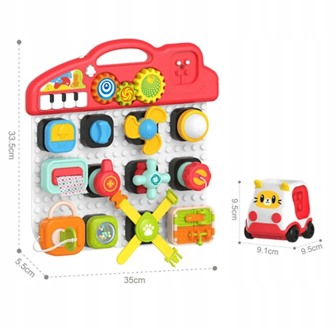 Multifunctional Early Education Busy Activity Blocks Board - 081