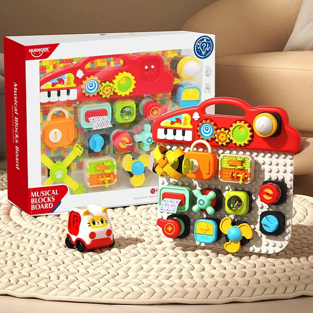 Multifunctional Early Education Busy Activity Blocks Board - 081