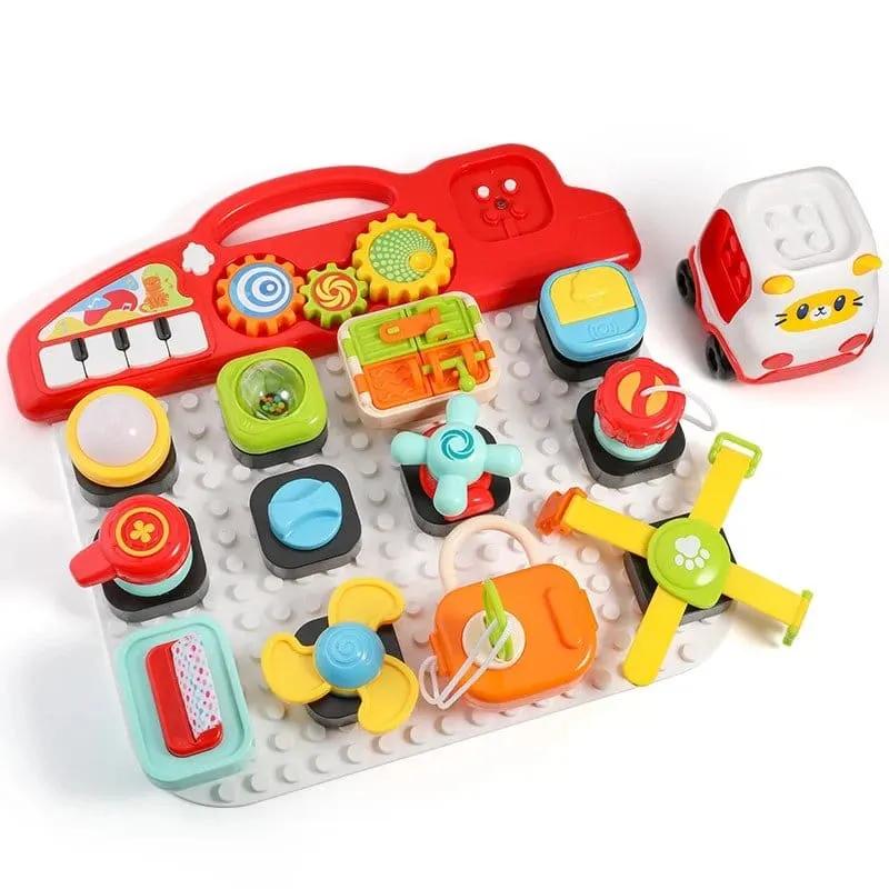 Multifunctional Early Education Busy Activity Blocks Board - 081