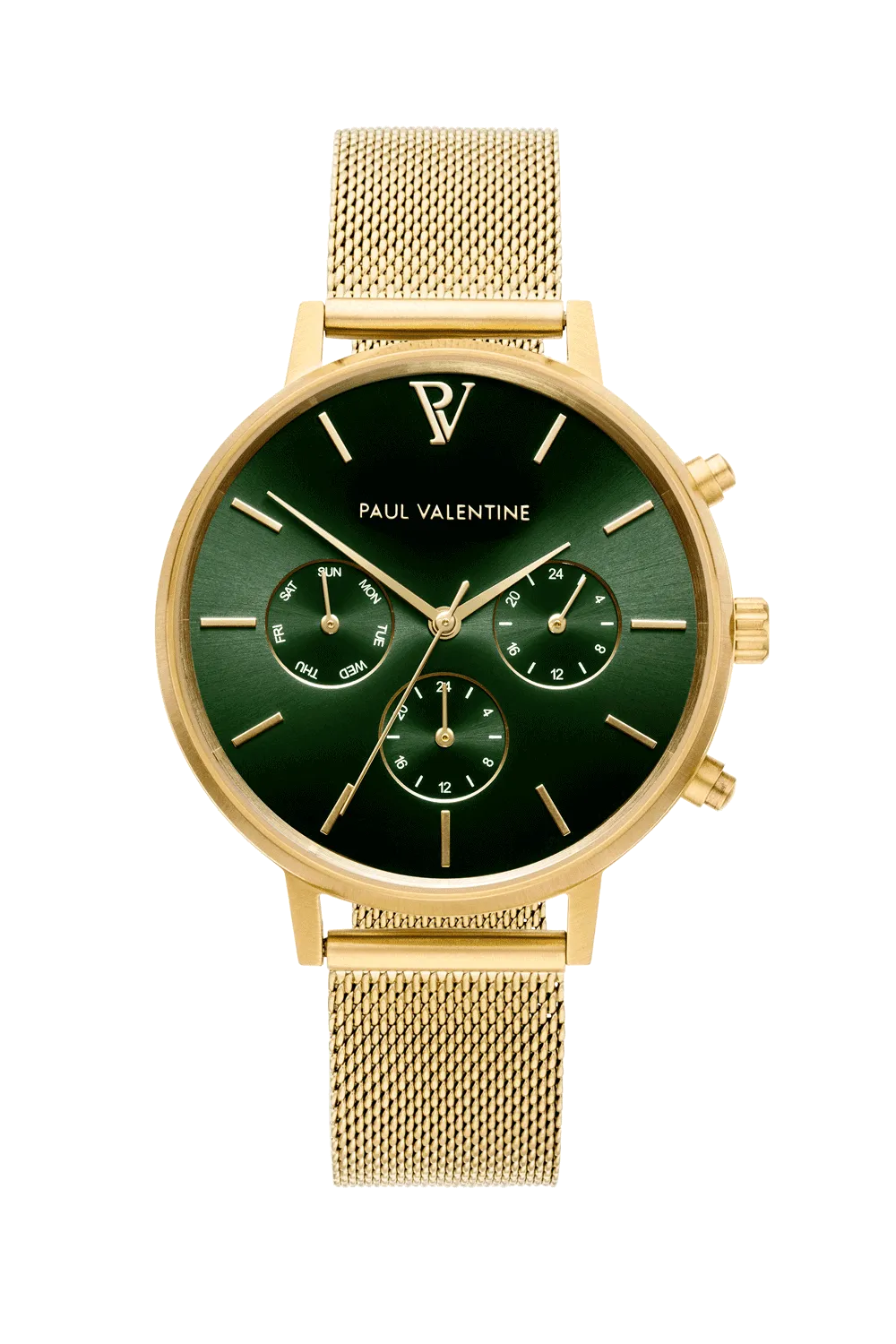 Multifunctional Emerald Green Gold Mesh