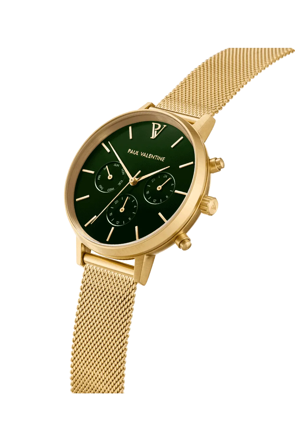 Multifunctional Emerald Green Gold Mesh