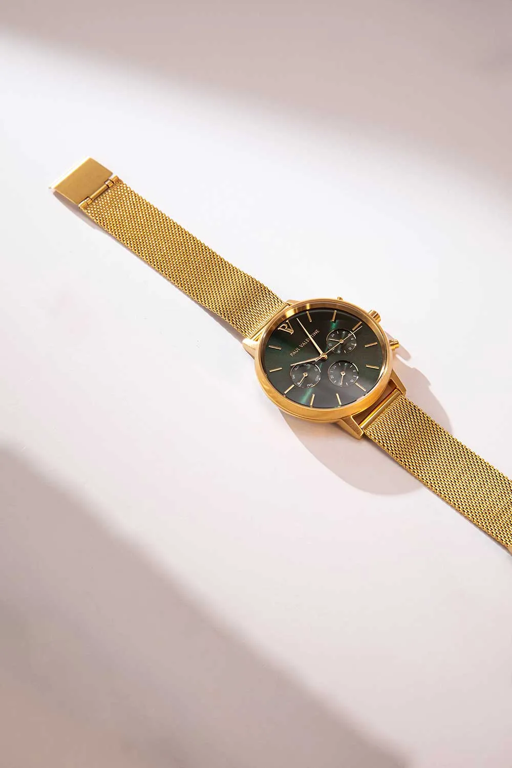 Multifunctional Emerald Green Gold Mesh