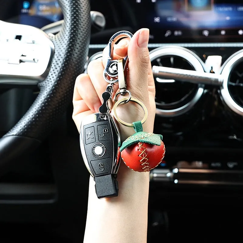 Multifunctional Head Layer Cowhide Keychain