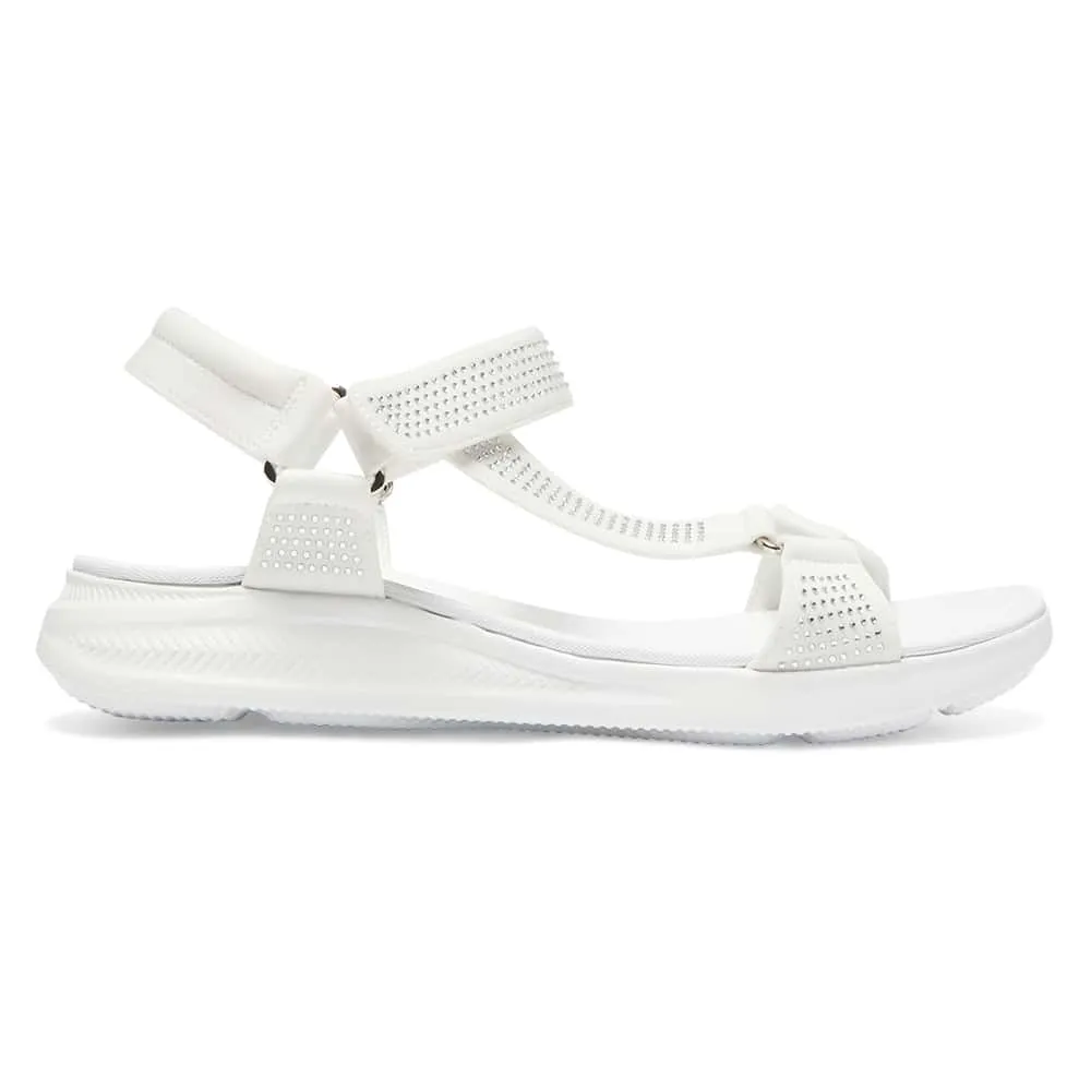 Naples Sandal in White Diamante