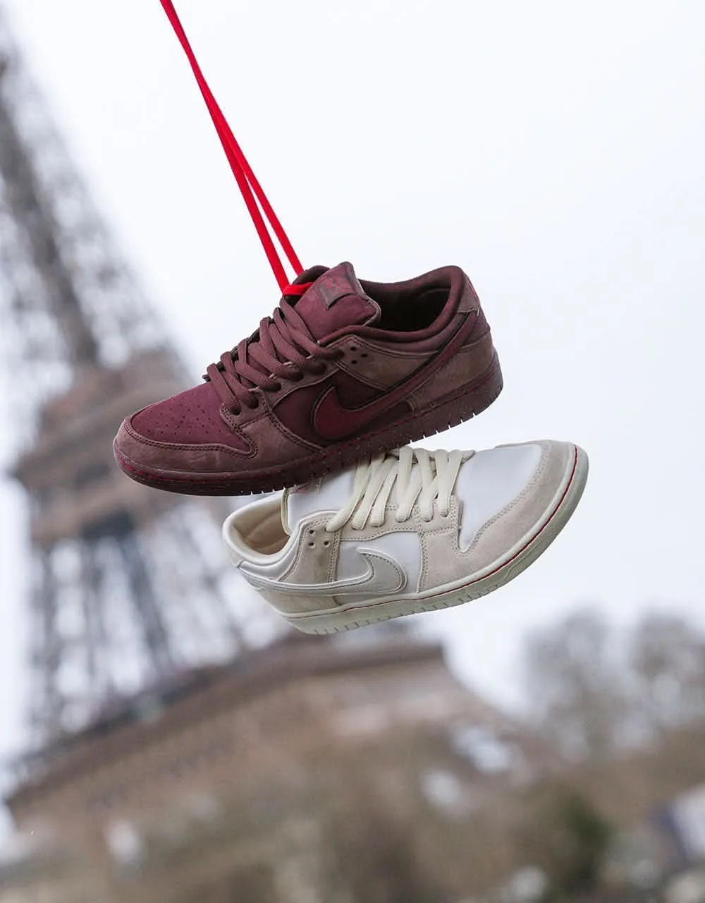 Nike SB 'City of Love' Dunk Low Premium Skate Shoes - Coconut Milk/Lt Bone-Phantom-Univ Red-Sail