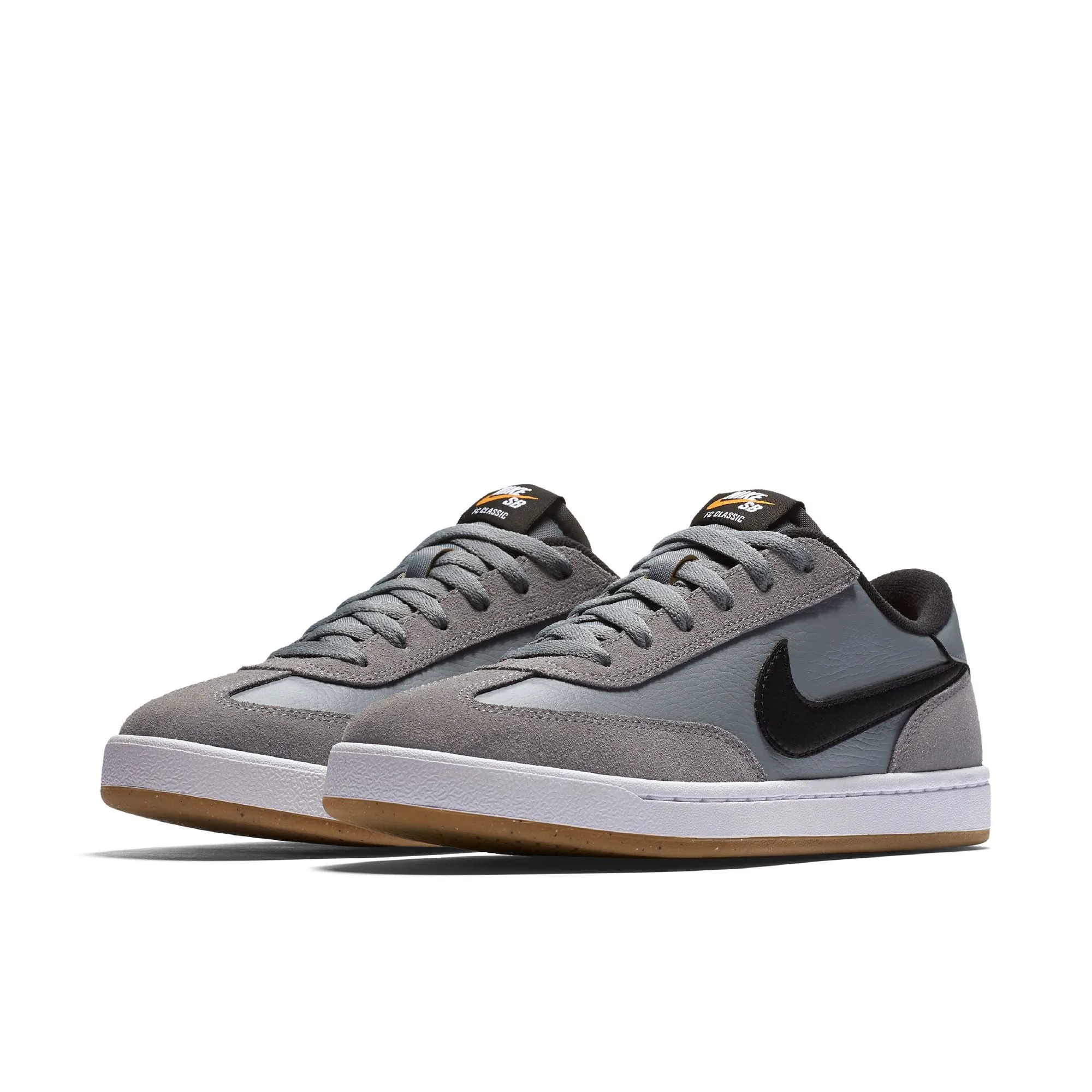 NIKE SB FC CLASSIC COOL GREY BLACK-WHITE-VIVID ORANG