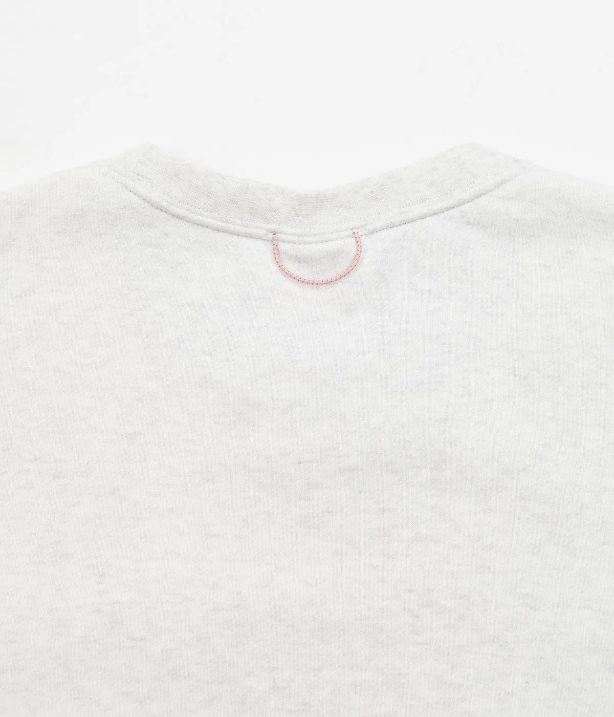 Nike SB Skate Short Sleeve Crewneck Sweatshirt - Birch Heather / Light Madder Root