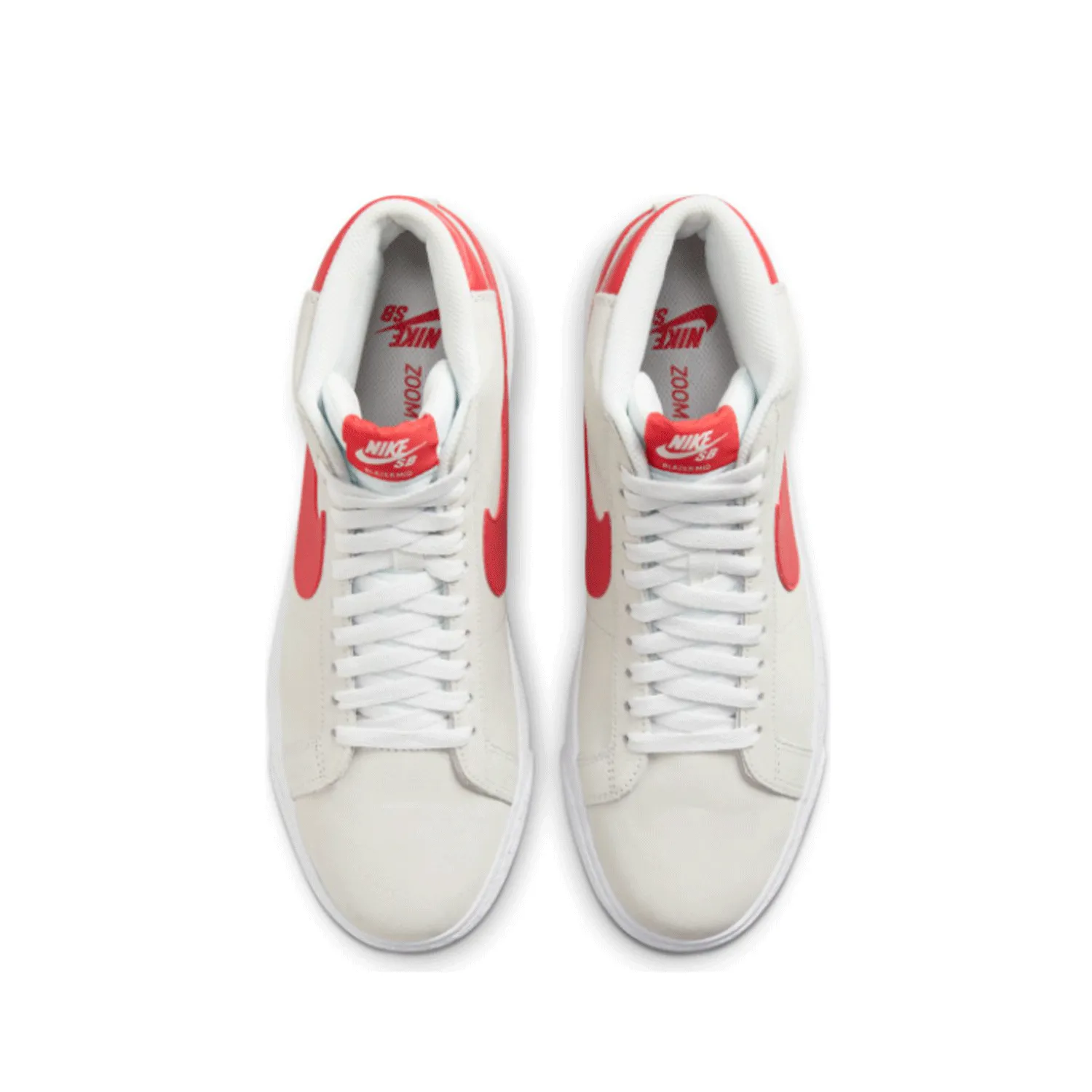 Nike SB - Zoom Blazer Mid Skate Shoes - Summit White/Lobster SALE