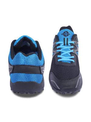 Nivia Men Marathon Running Shoe For Mens | Rubber Outsole With Breathable Mesh Upper With Pvc Synthetic Leather | Die Cut N.R E.Va Sockliner | Ideal For Trail Running (Blue/Black)