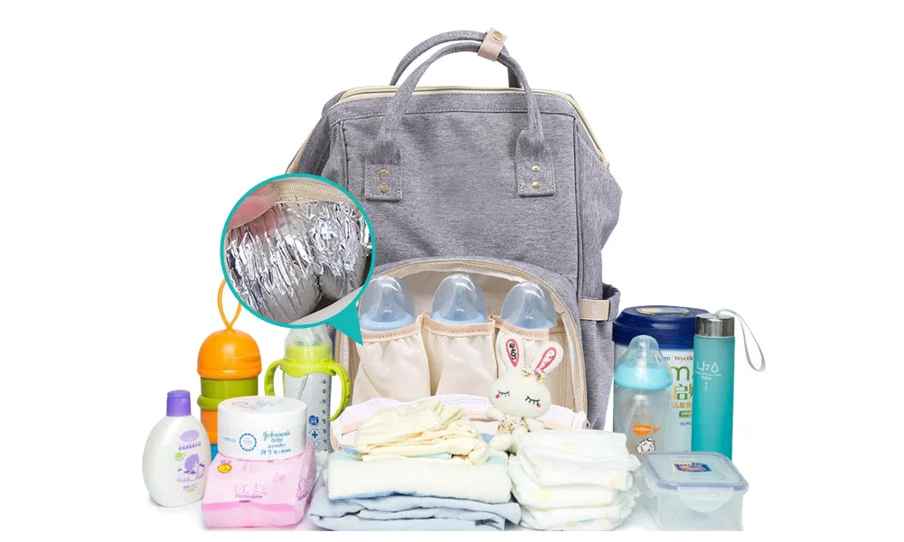 NNEDPE Multifunctional Large Baby Diaper Backpack Waterproof Blue