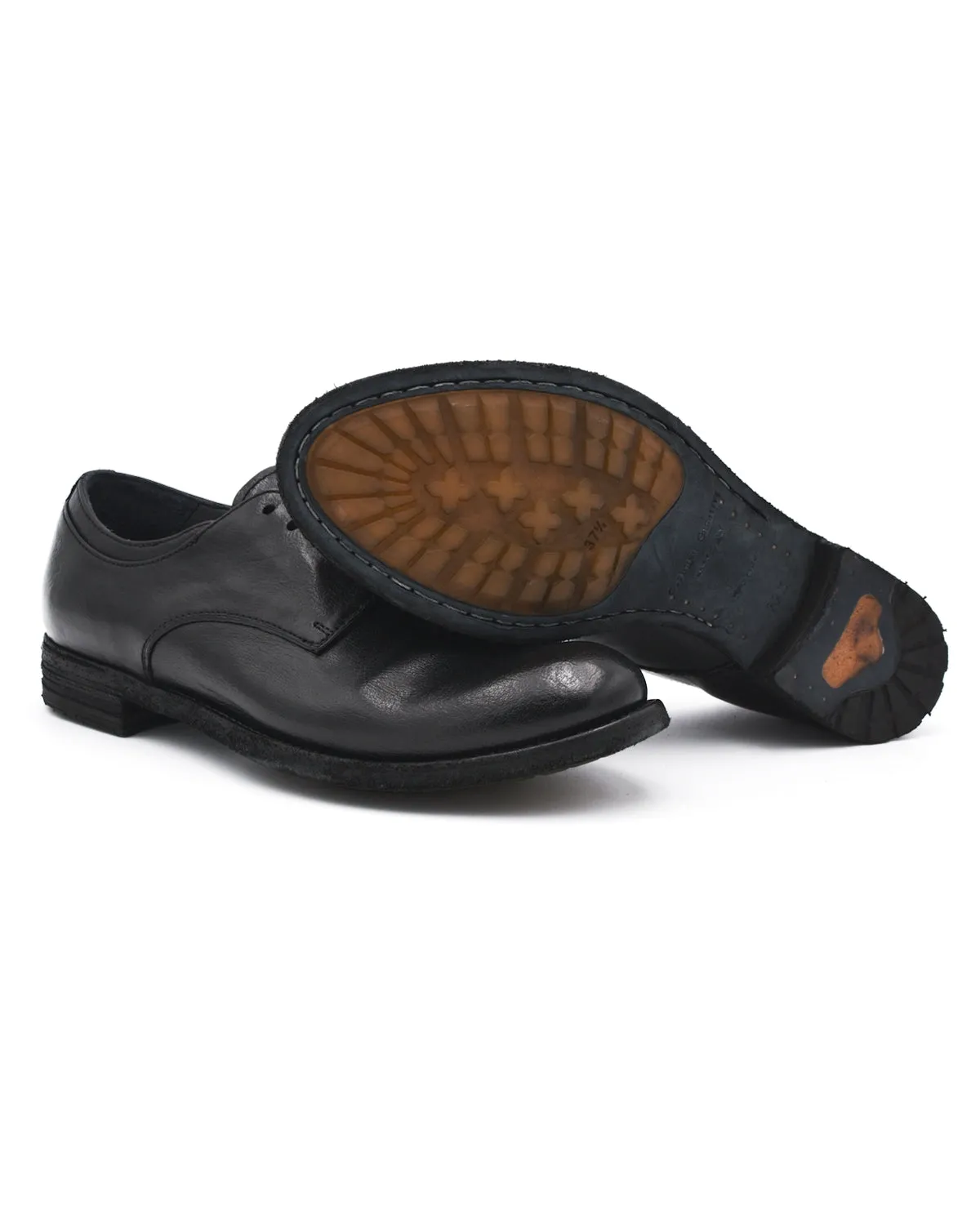 Officine Lexikon Black Leather Derby