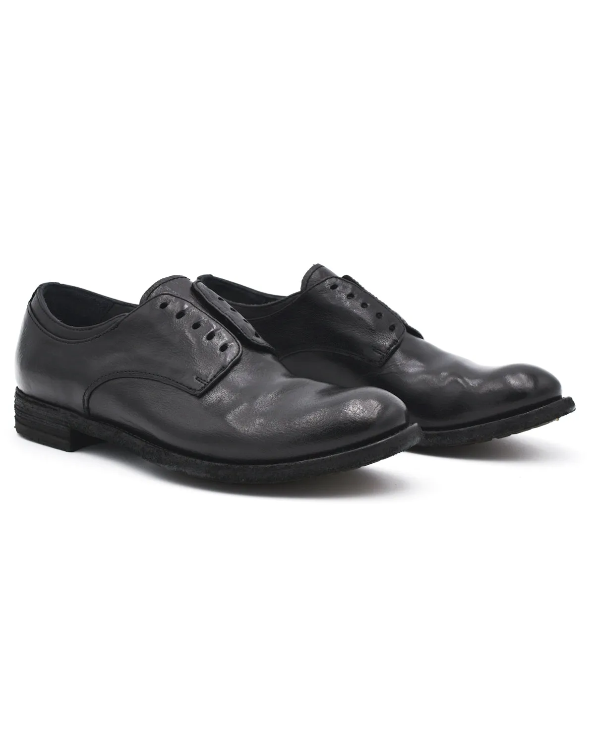 Officine Lexikon Black Leather Derby