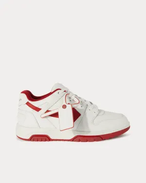 Out Of Office Calf Leather White / Burgundy Low Top Sneakers