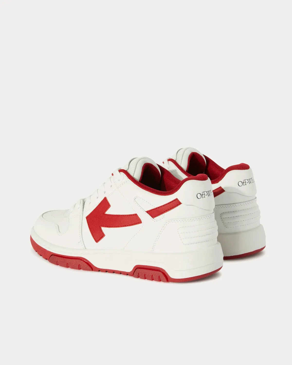 Out Of Office Calf Leather White / Burgundy Low Top Sneakers