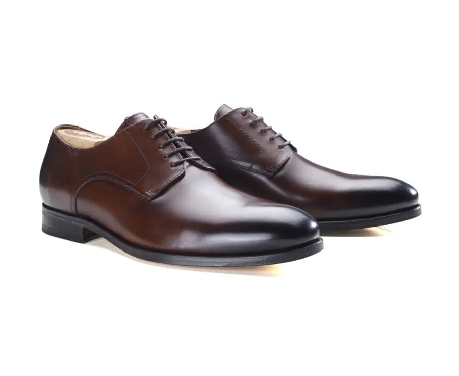Patina Chocolate Derby Shoes - PENFORD