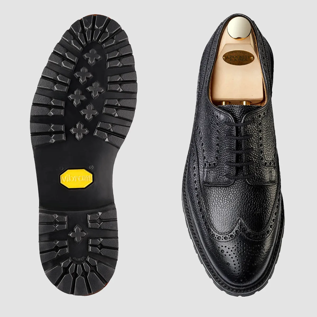 Pembroke, Black Scotch Grain, Vibram Commando Sole