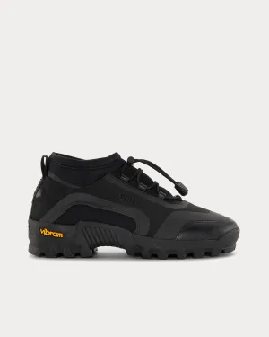 Performance Neoprene Black Low Top Sneakers