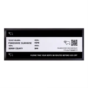 Personalised Derby County FC Ticket Bar Runner