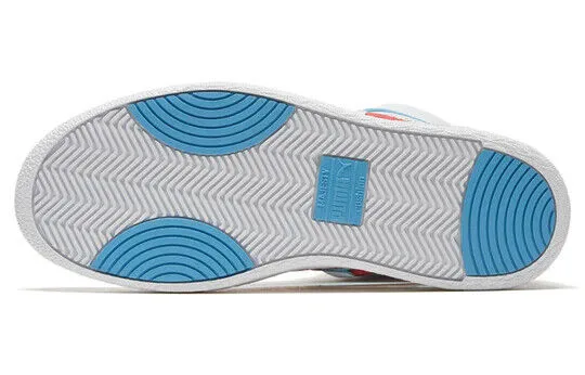 Puma Ralph Sampson Mid Glass 371582-02 Men's White & Hot Coral Skate Shoes C1276
