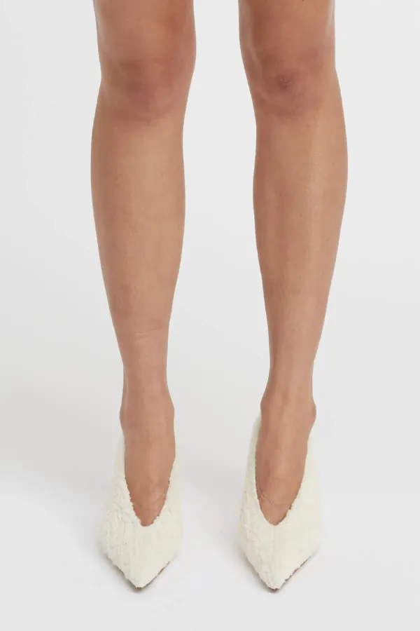 Rhys Boucle Pump Ivory