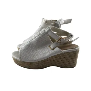 River Island sandal shoe size 13 junior white diamond with love heart pattern