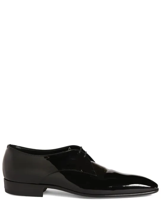 Saint Laurent   Gabriel 20 shiny leather derby shoes 
