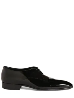 Saint Laurent   Gabriel 20 shiny leather derby shoes 