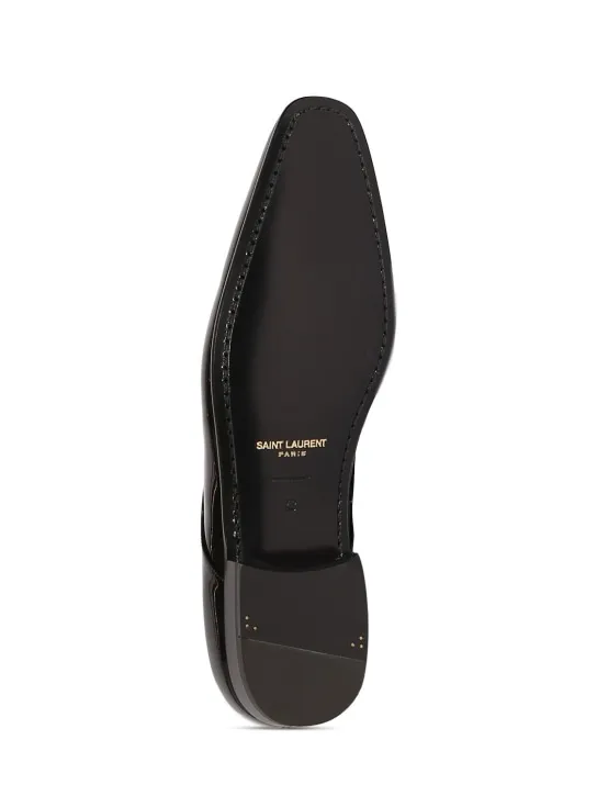 Saint Laurent   Gabriel 20 shiny leather derby shoes 
