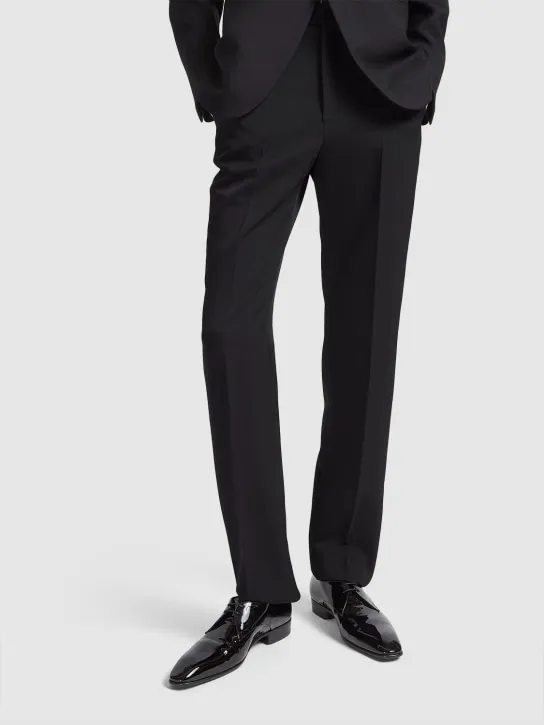 Saint Laurent   Gabriel 20 shiny leather derby shoes 
