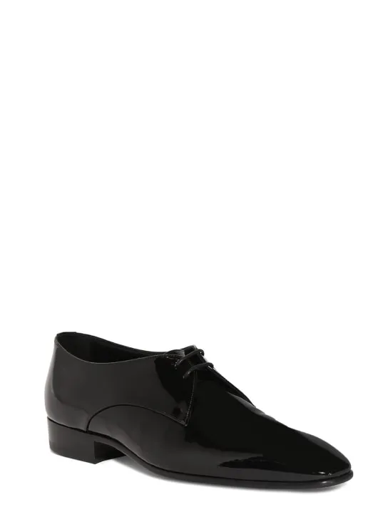 Saint Laurent   Gabriel 20 shiny leather derby shoes 