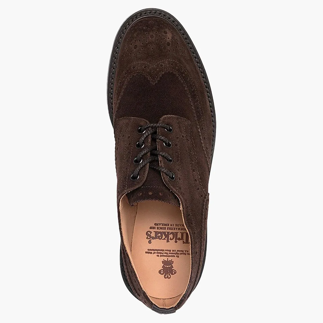 Scarpa TRICKER'S Bourton Country Shoe in Pelle Suede Testa di Moro