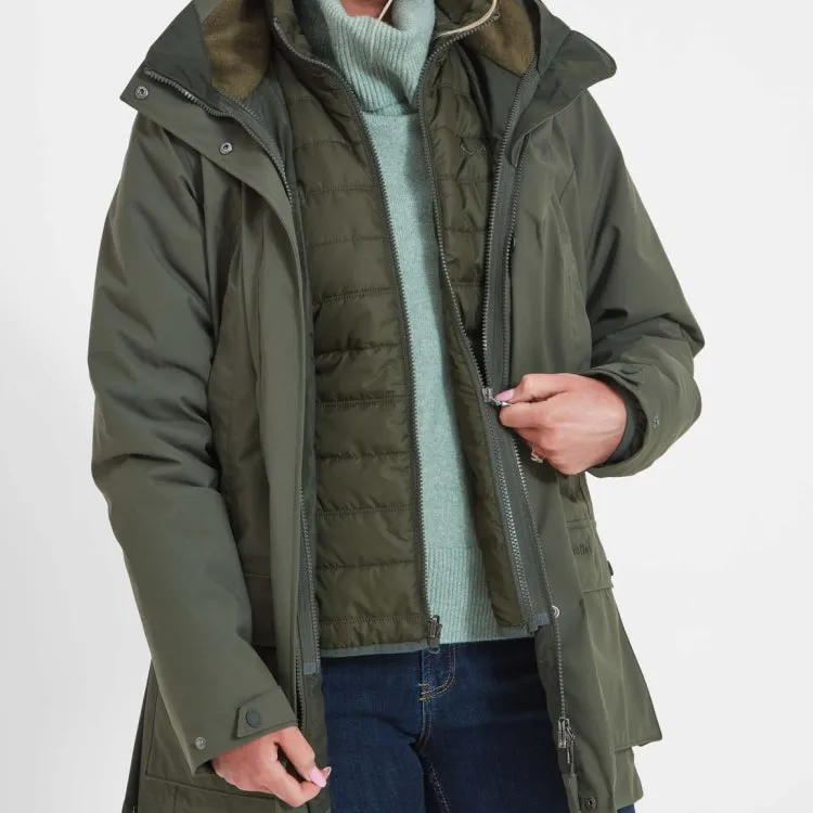 Schoffel Ladies Uppingham 3 in 1 Coat - Forest