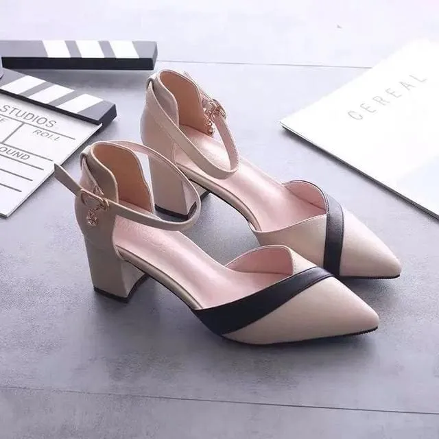 String Bead Pointed Toe Women Dress Shoes