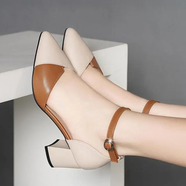 String Bead Pointed Toe Women Dress Shoes